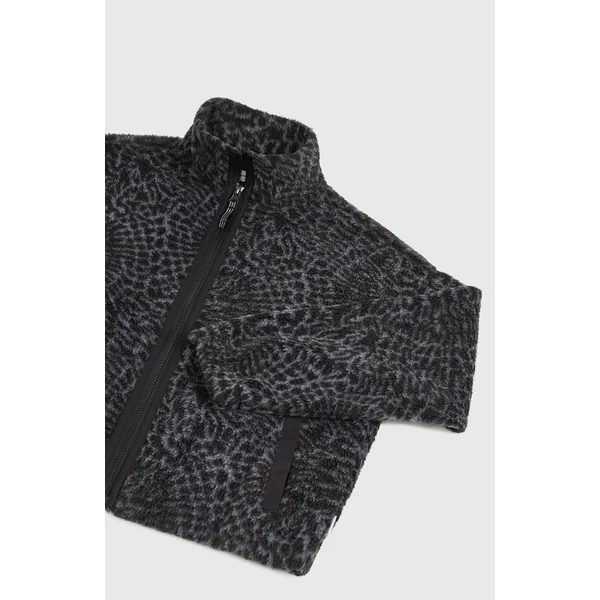 Polaire à poils longs et zip intégral | Black Animalica