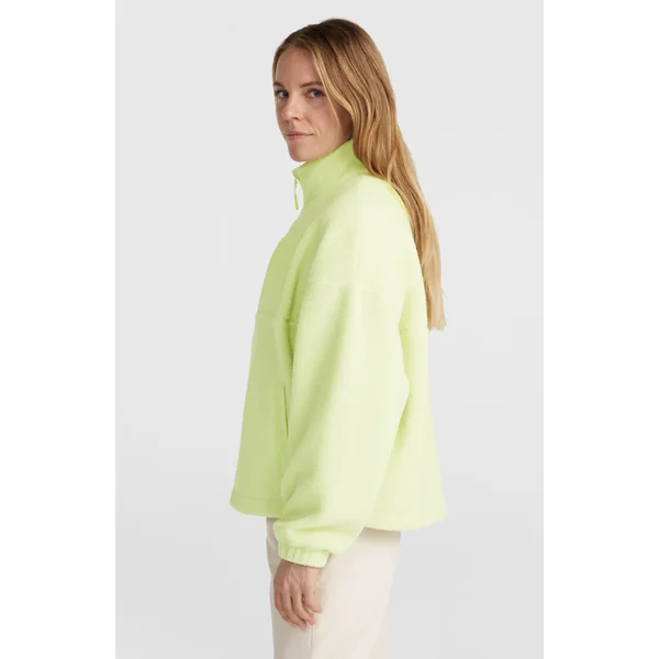 Polaire à poils longs et zip intégral | Lime Wash