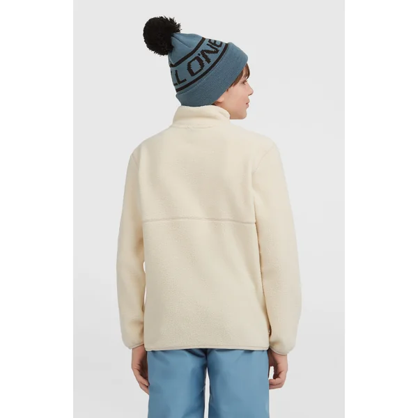 Polaire à poils longs et zip intégral | Macaron
