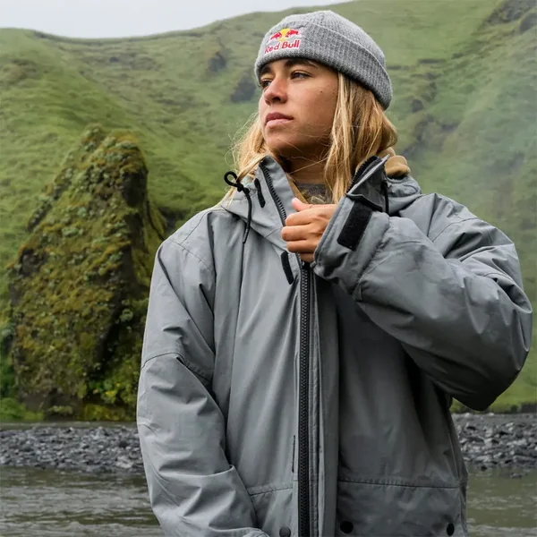 Poncho ion water jacket storm coat sage-grey