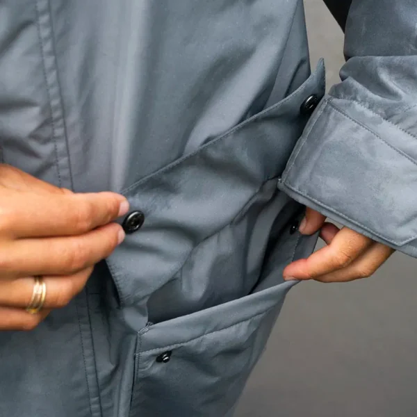 Poncho ion water jacket storm coat sage-grey