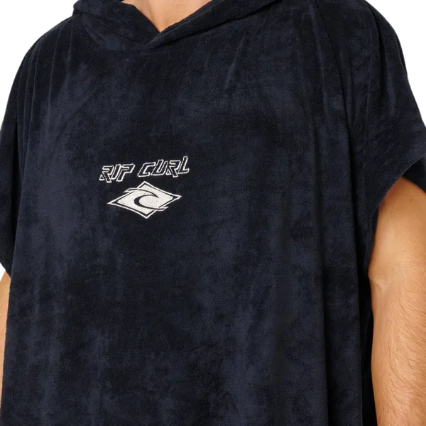Poncho rip curl classic surf hooded noir-blanc