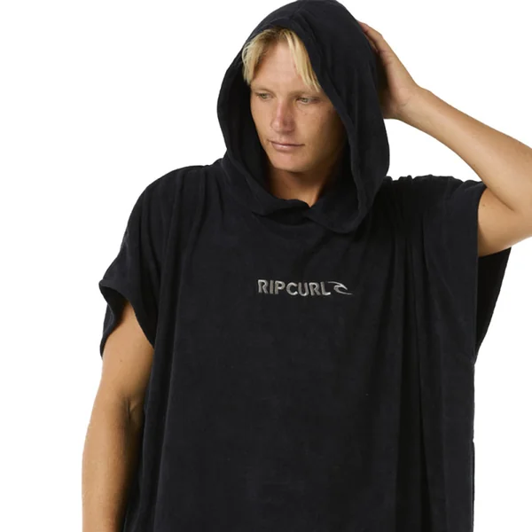 Poncho rip curl noir gris