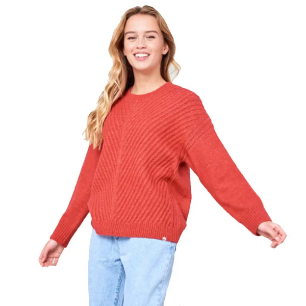Pull col rond RIP CURL lanciano crew sweater Femme Rouge