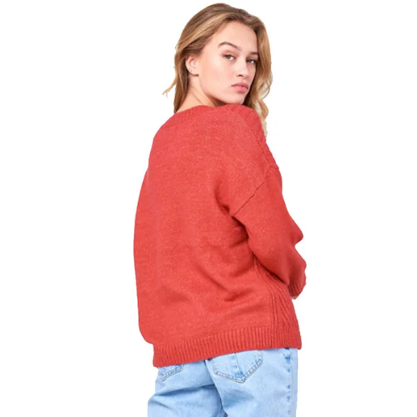 Pull col rond RIP CURL lanciano crew sweater Femme Rouge