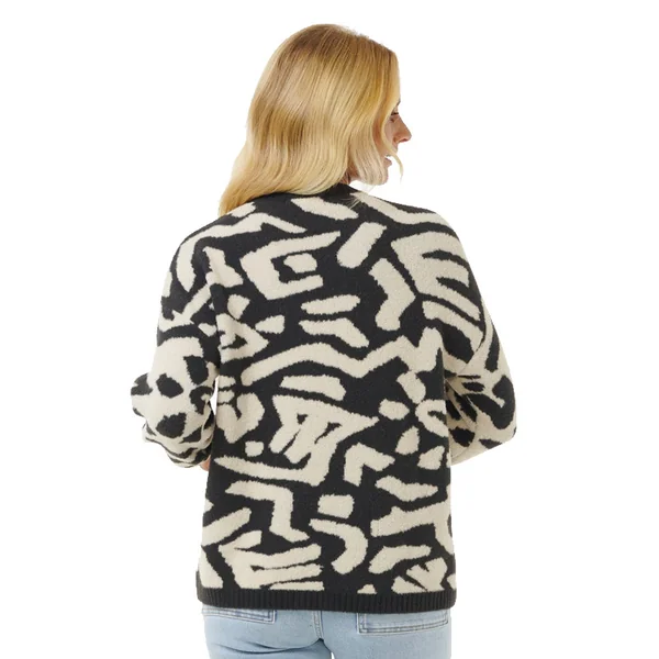 Pull femme rip curl the search jaquard black-white