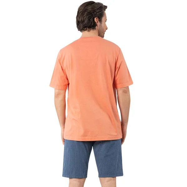 Pyjama court col V homme coton Bio Eminence multicolore Eminence