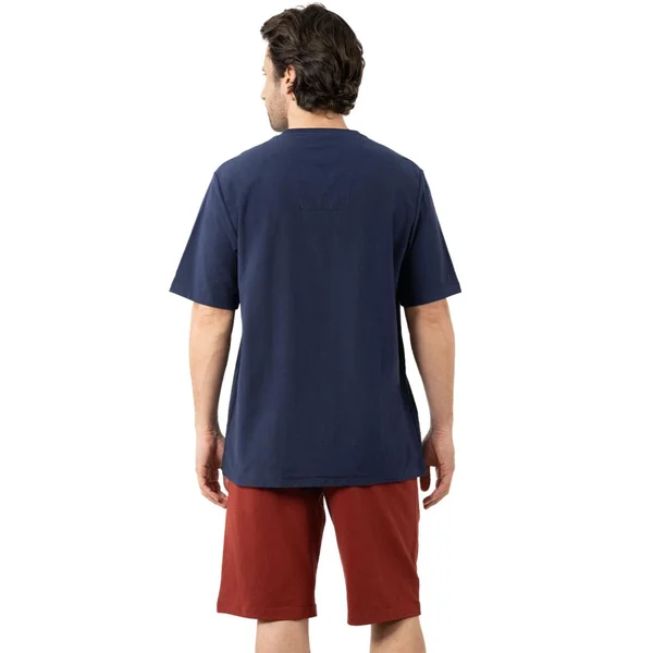 Pyjama court col V homme Mercerisé Eminence multicolore en coton Eminence