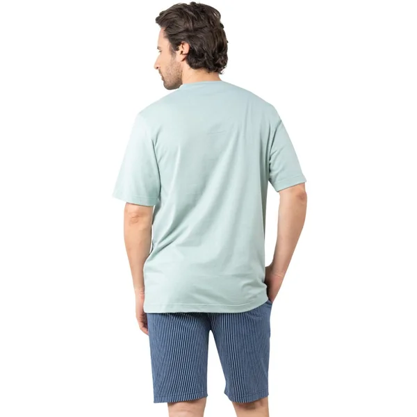 Pyjama Court homme Coton Bio Eminence bleu Eminence