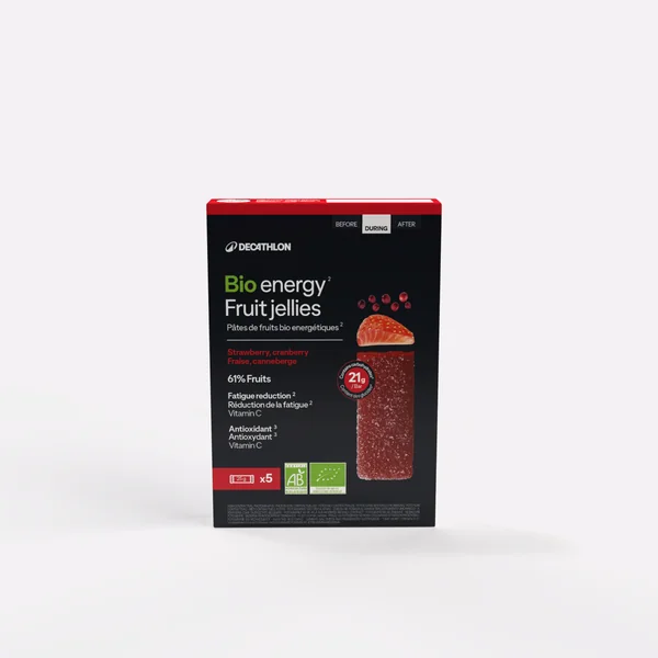 Pâte de fruits énergétique Bio Aptonia Fraise Cranberries 5x25g
