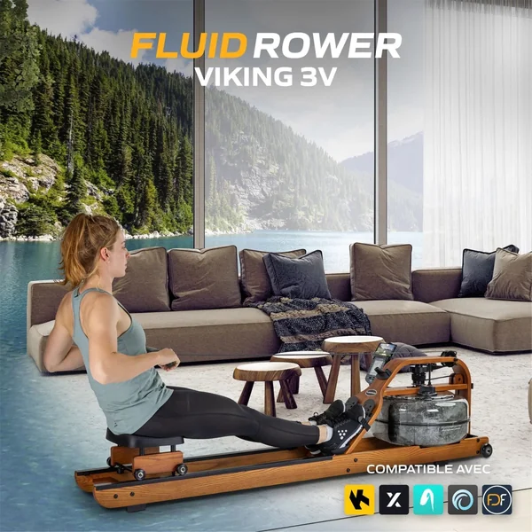 Rameur à eau Fluid Rower Viking 3V+Sph Tunturi