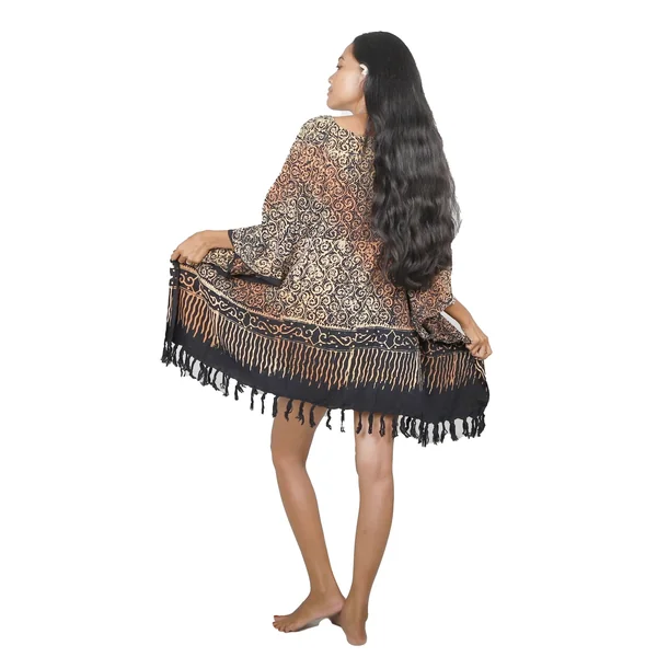Robe arabesque de Bali noir