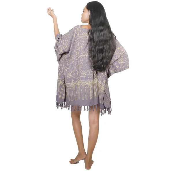 Robe batik Ondes de Bali marron