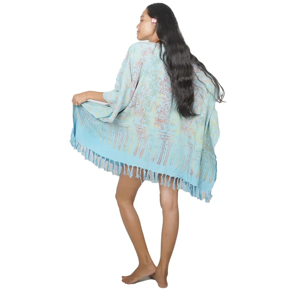 Robe Batik trésor de Bali turquoise