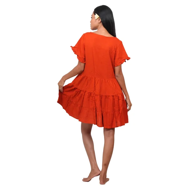 Robe courte d'été orange