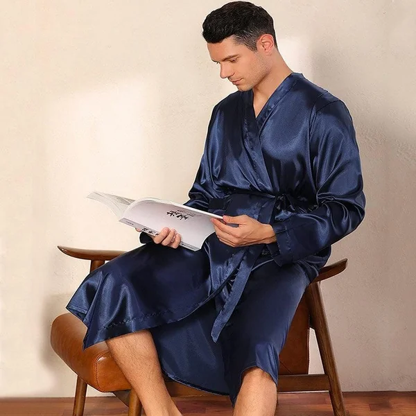 Robe De Chambre Bleu Homme