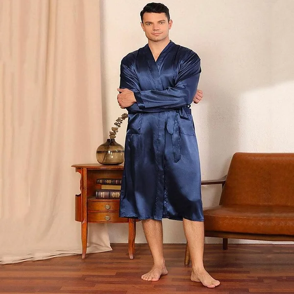 Robe De Chambre Bleu Homme