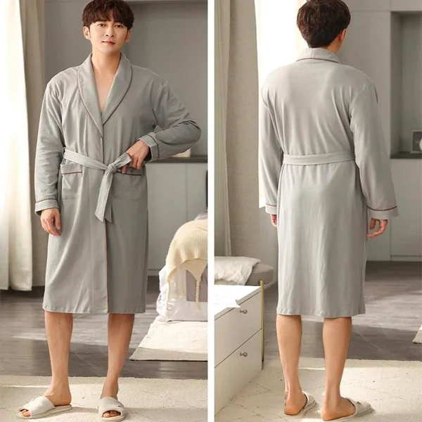 Robe De Chambre Homme Gris