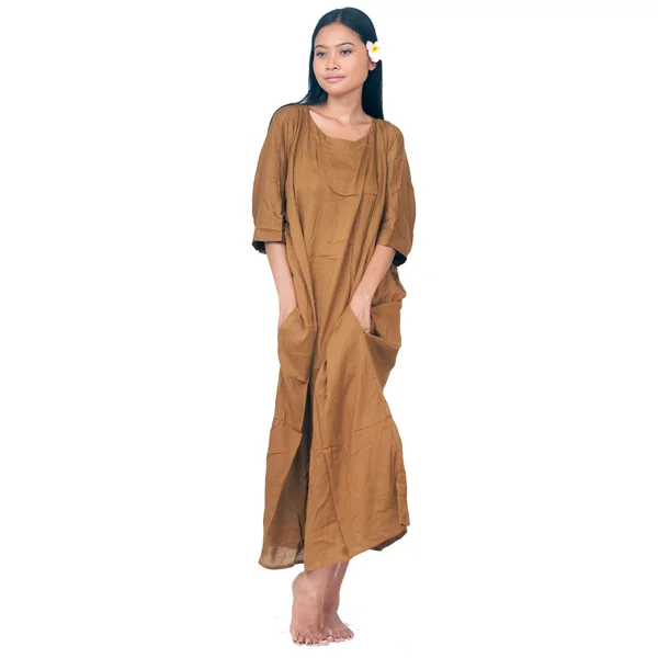 Robe de plage bohème beige
