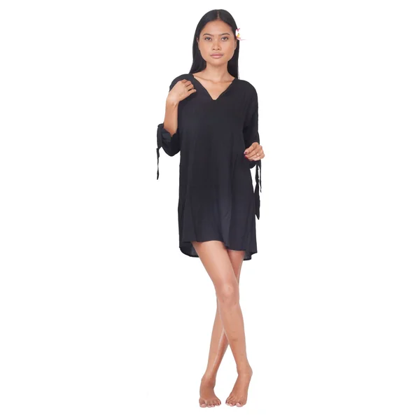 Robe de plage courte noir