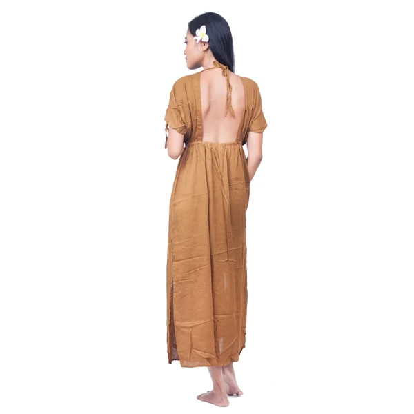 Robe de plage longue beige