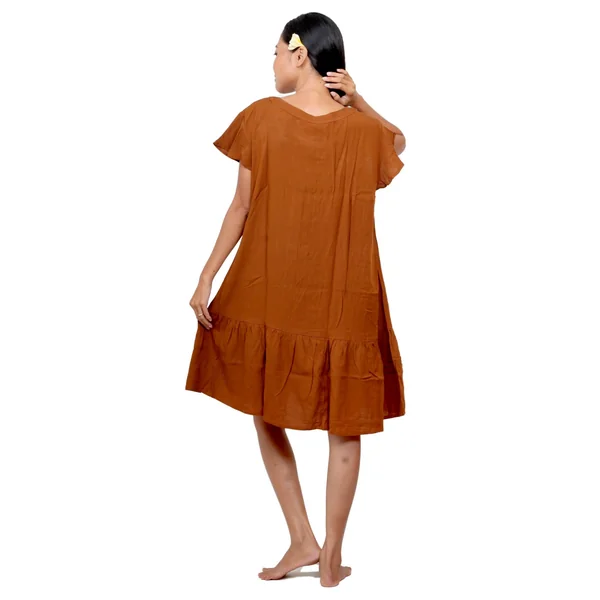 Robe de plage légère marron