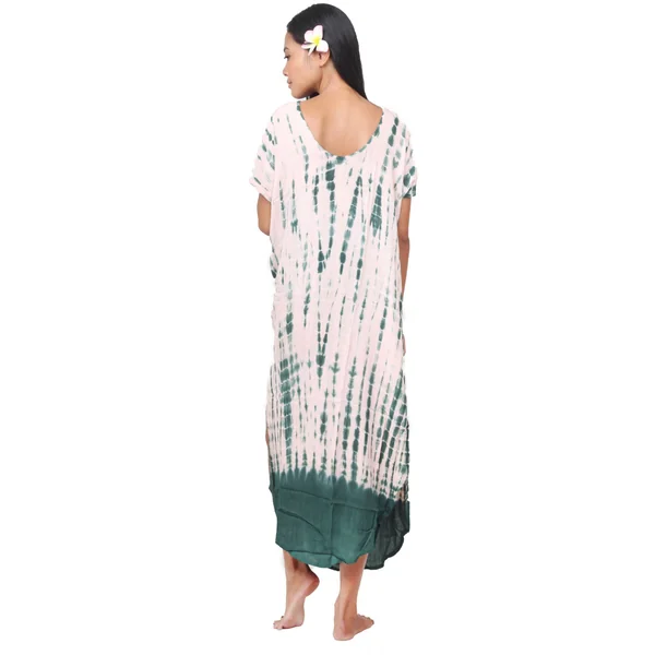 Robe de plage tie dye Lucia vert