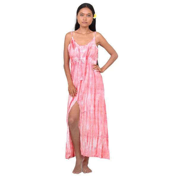Robe de soirée d'été tie dye rose