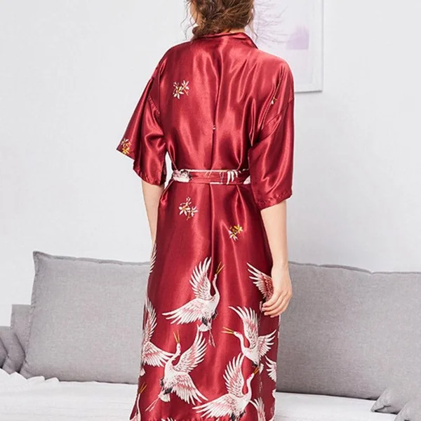 Robe Kimono Longue Rouge