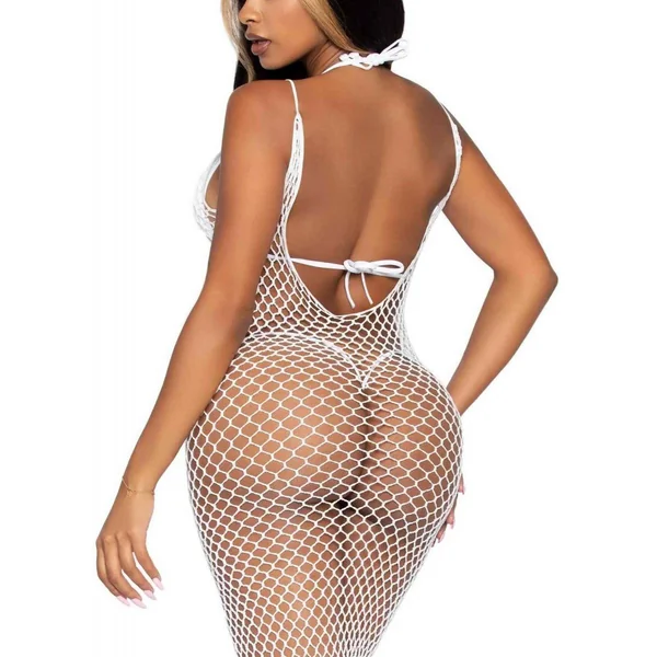 Robe longue dos nu maxi résille