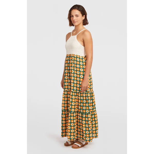 Robe longue O'Riginals | Green Retro Flower