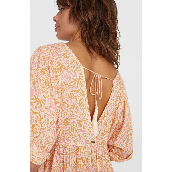 Robe longue Women of the Wave | White Abstract Wave