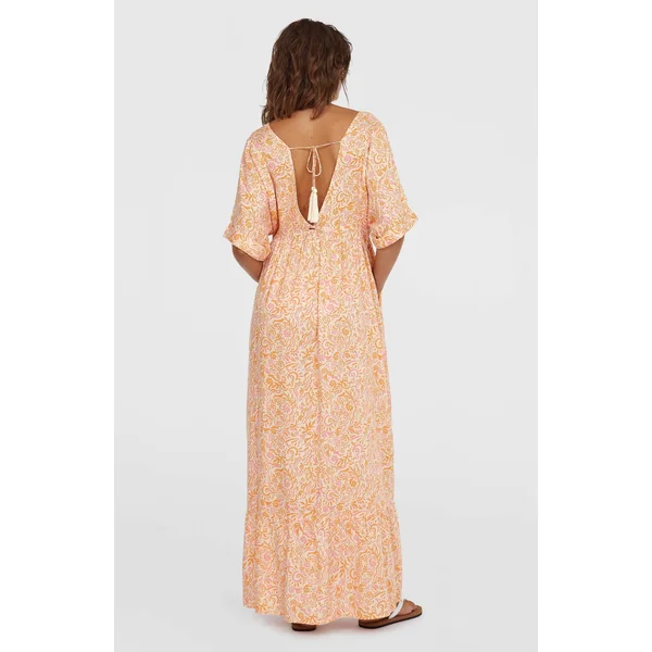 Robe longue Women of the Wave | White Abstract Wave