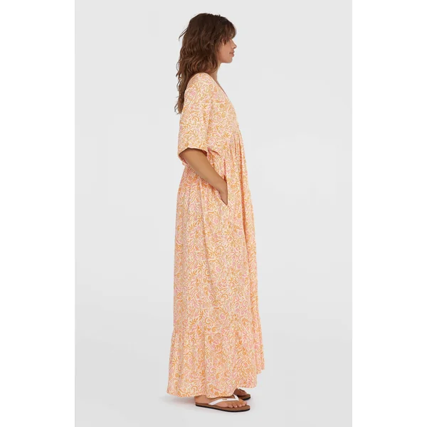 Robe longue Women of the Wave | White Abstract Wave