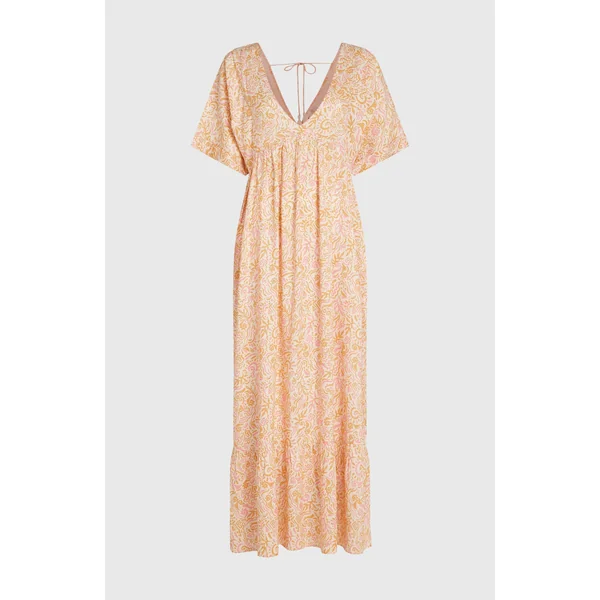 Robe longue Women of the Wave | White Abstract Wave