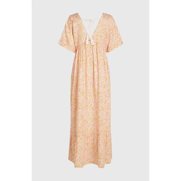 Robe longue Women of the Wave | White Abstract Wave