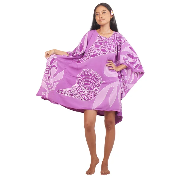 Robe paréo coquillage violet