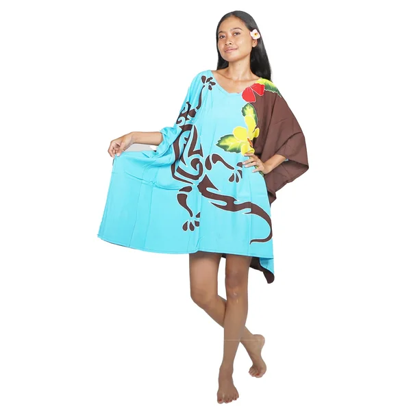 Robe paréos tortue et gecko marron