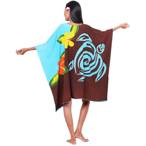 Robe paréos tortue et gecko marron