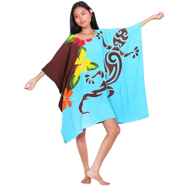 Robe paréos tortue et gecko marron