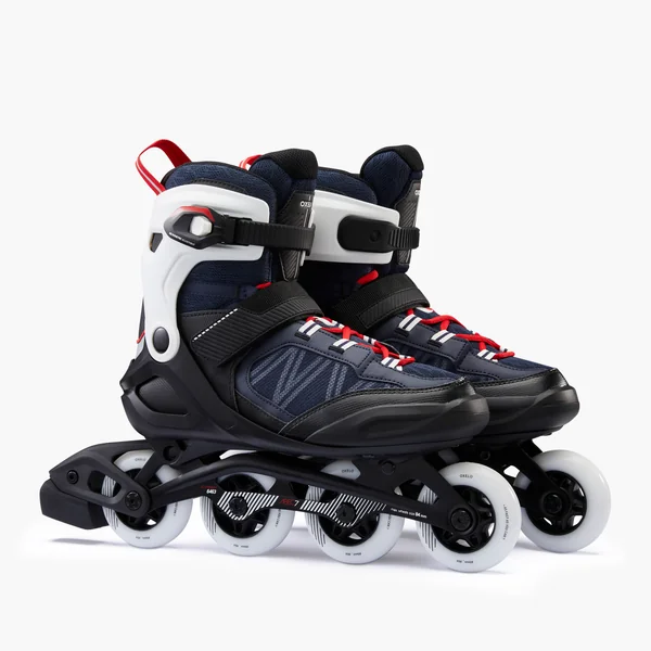 Roller fitness adulte fit500 bleu rouge