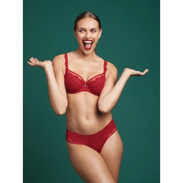 Rosa Faia Selma rouge slip