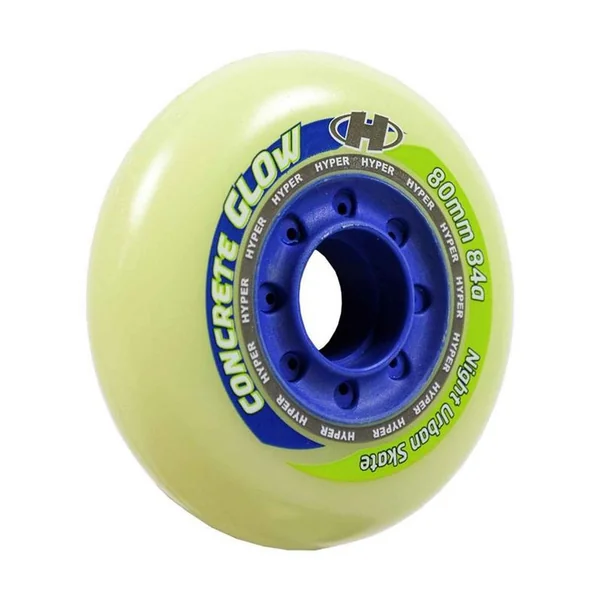 Roue de roller HYPER kit de 4 hyper concrete+g 84a80mm phosphorescent
