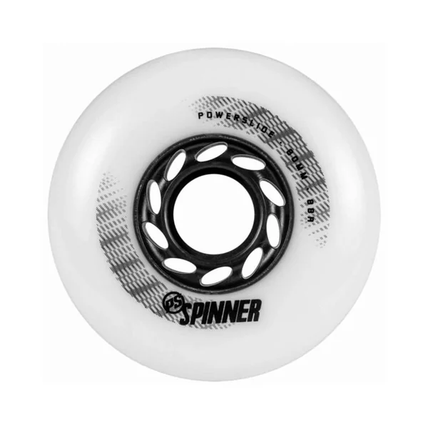 Roue roller en ligne POWERSLIDE Spinner 80mm/88a, white, 4-Pack
