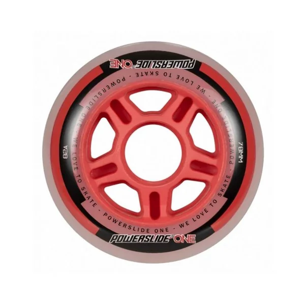 Roue roller en ligne PS ONE PS One Wheels Pack 76mm/82a with Spacer/Bearings, red, 8-Pack