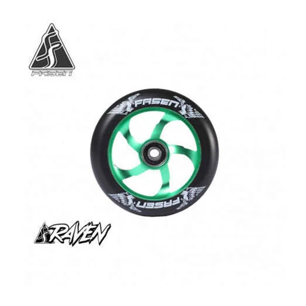 Roue trottinette freestyle FASEN raven 110 mm green