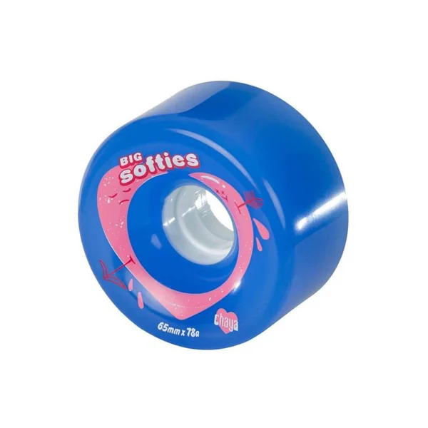 Roues roller CHAYA Big Softies Clear Blue 65mm*37mm/78a (pack de 4)