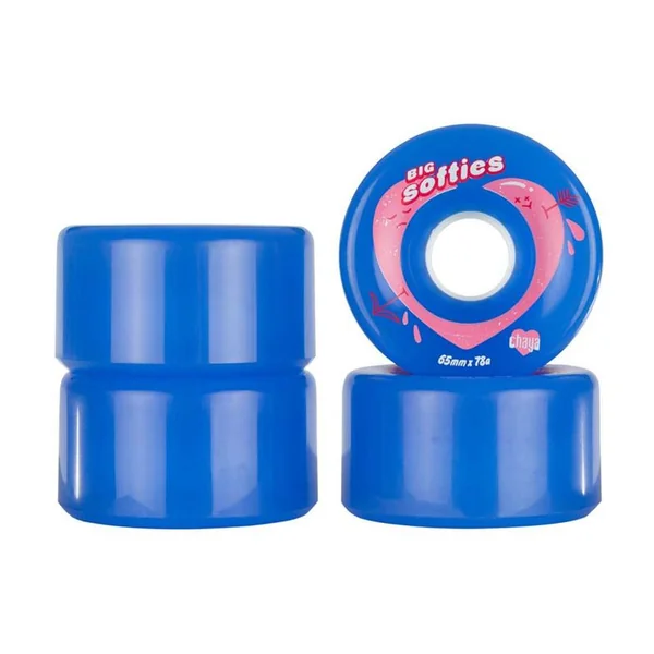 Roues roller CHAYA Big Softies Clear Blue 65mm*37mm/78a (pack de 4)