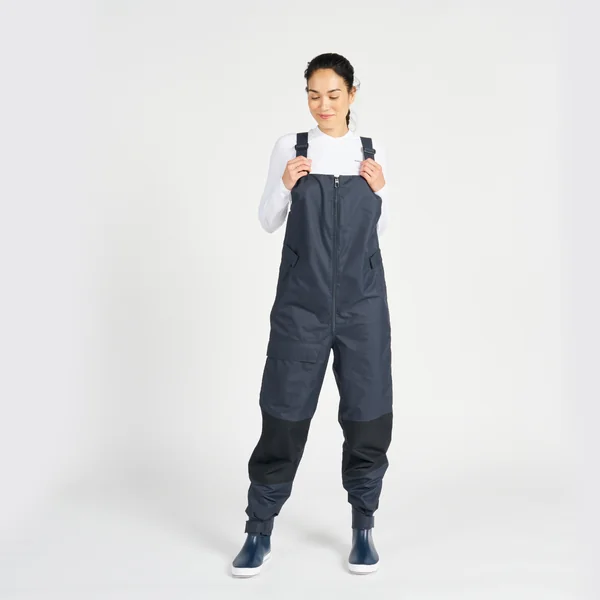 Salopette de quart voile adulte - salopette 100 mixte grise