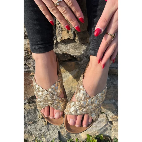 Sandales Femme En Cuir